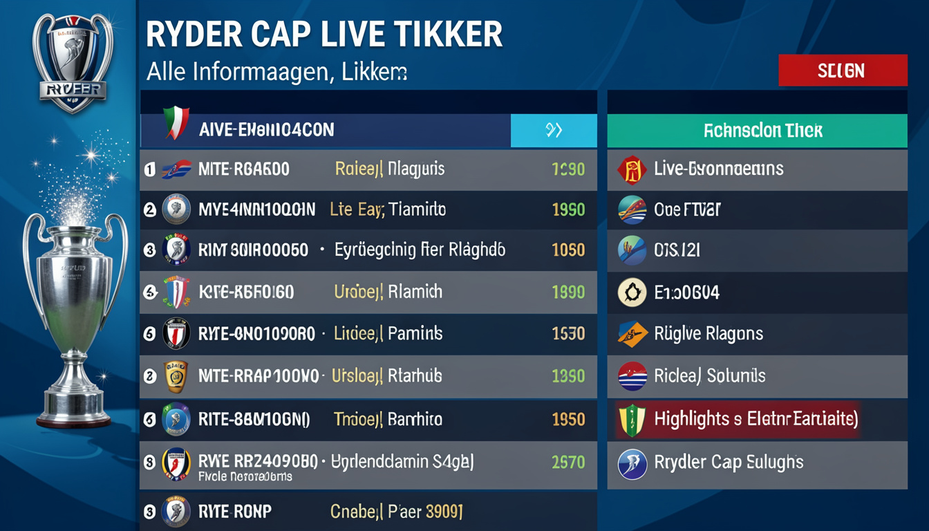 ryder cup live ticker